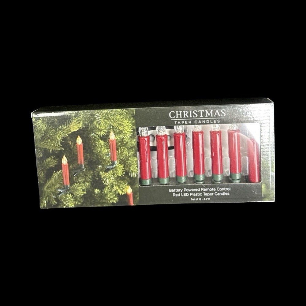 Melrose Wireless Clip-on Plastic LED Tree Taper Candle Set of 12 W/Remote. NEW‎
